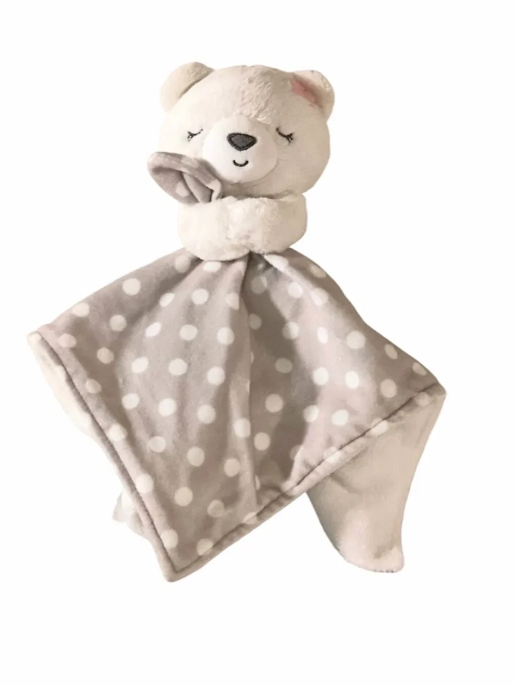 2019 Carter's Just One You White Bear Polka Dot Lovey Security Blanket 14